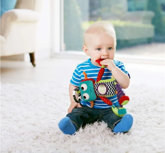 Sozzy Детские Плюшевые мобильные музыкальные погремушки игрушки Android Робот детские