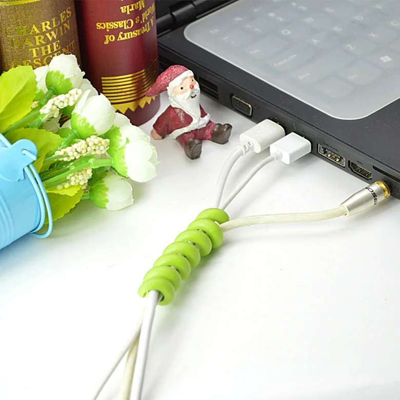 ZUCZUG 2 шт ПВХ спиральное USB зарядное устройство протектор сердцевины кабеля