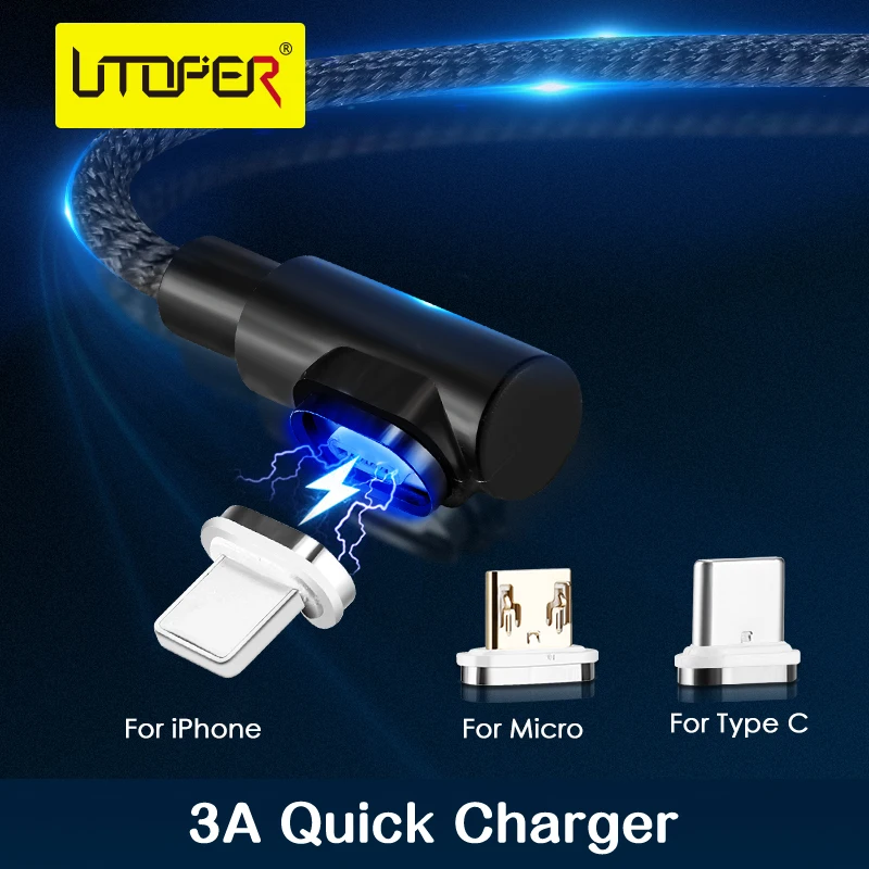 1 м Магнитный зарядный кабель Micro USB для iPhone XR XS Huawei Xiaomi магнитное зарядное