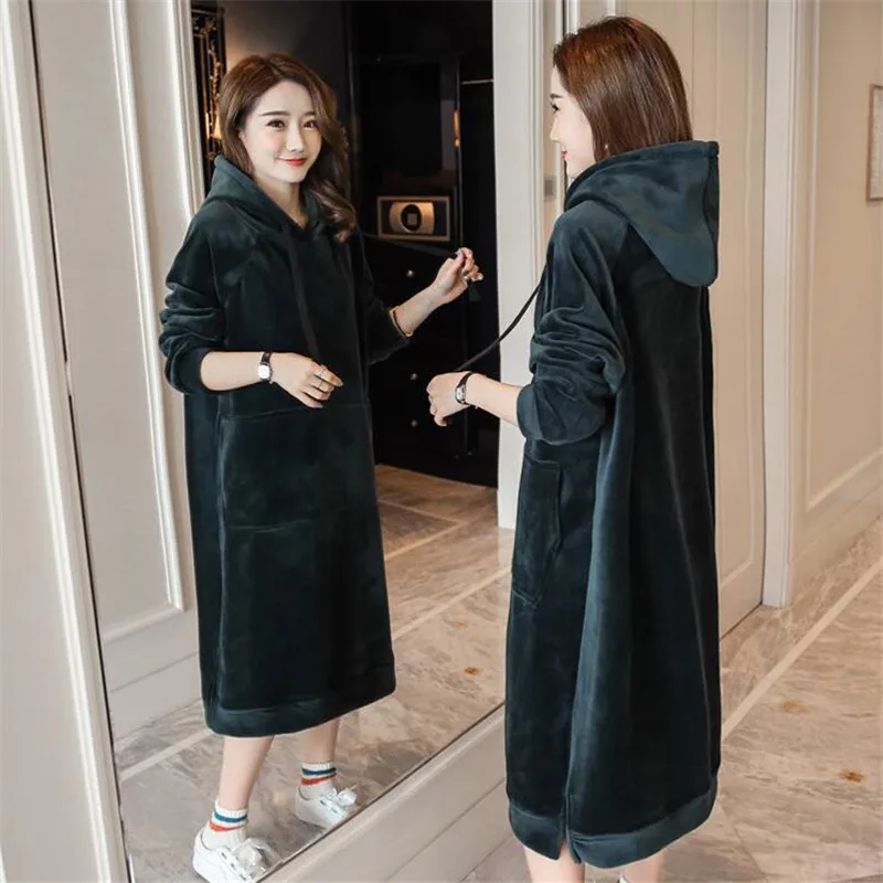 Золото бархат 2018 Осенне-зимняя Дамская обувь платье Повседневное Свободные Pure