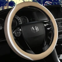 car pu leather steering wheel covers interior accessories 38cm for honda crv hrv odyssey accord city civic car styling