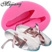 mujiang ballet shoes soap silicone mold fondant cake decorating tools 3d chocolate candy molds diy plaster candle clay moulds