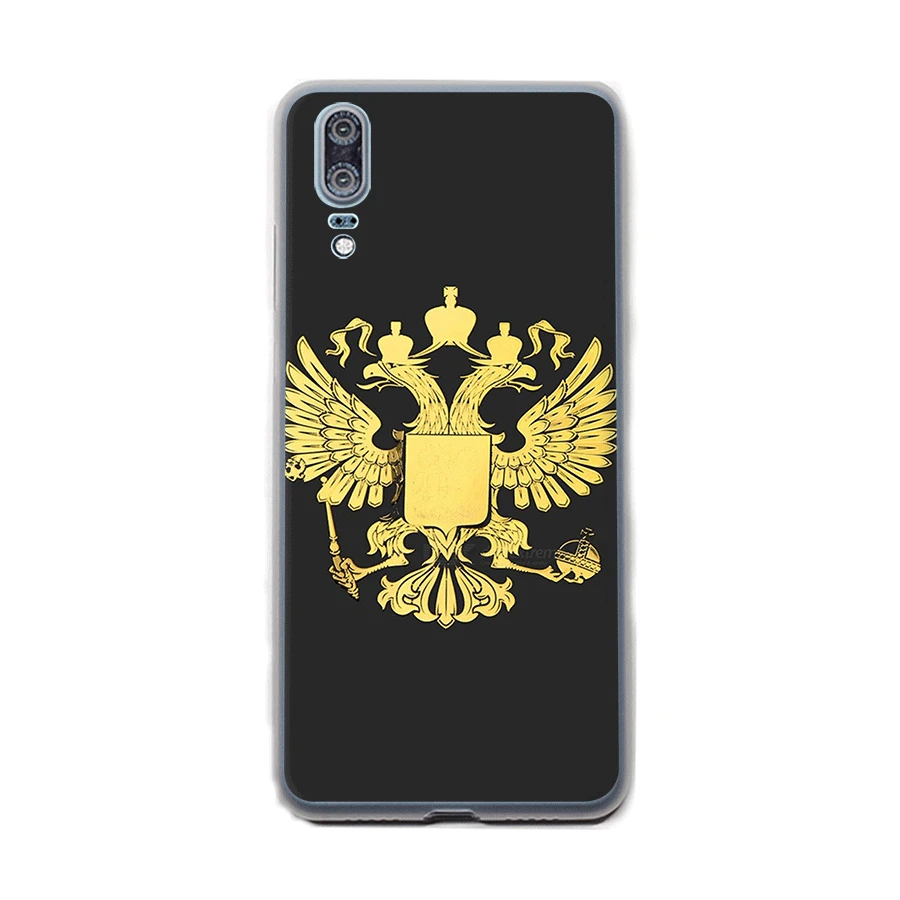 Чехол из ТПУ для Huawei P8 P9 P10 P20 Lite Pro P Smart с российским флагом и орлом|Чехлы-накладки| |