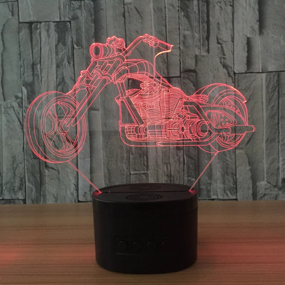 Мотоцикл 3d свет подарки атмосферное стереовидение 3d настольная лампа Новинка Powerbank Luminaria светодиодные настольные лампы для детей