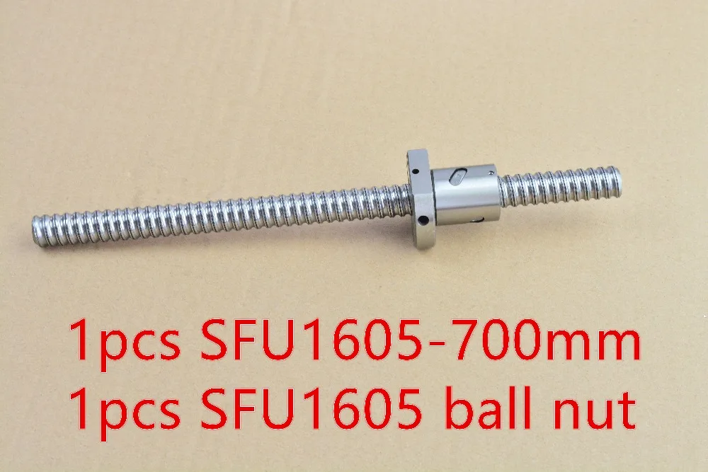 RM1605 диаметр 16 мм шариковый винт длина 700 плюс SFU1605 шариковая гайка CNC DIY машина для