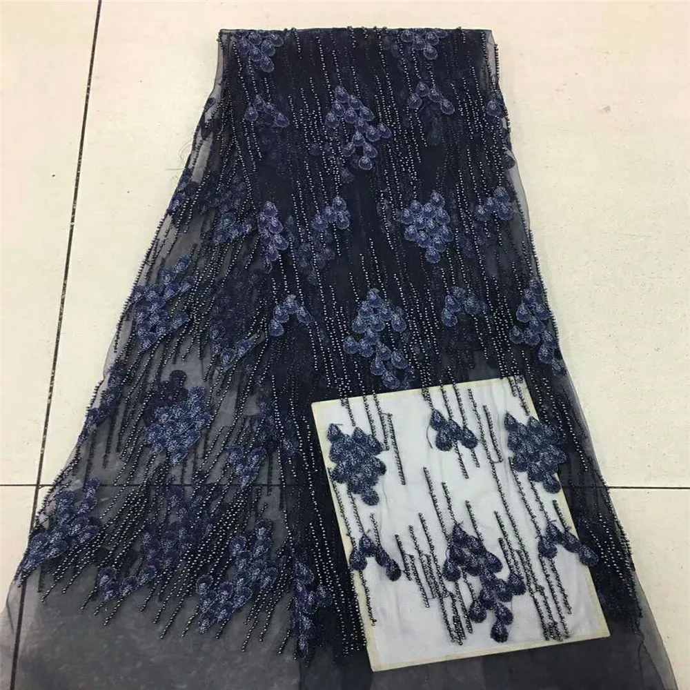African Lace Fabric 2018 High Quality Embroidery French Tulle 3d Flower Beads For Wedding F534-1 | Дом и сад