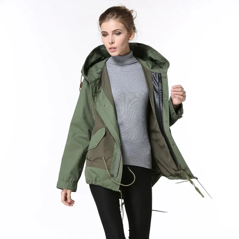 Korean desgin comfortable fashion bomber jacket women spring coats without fur collar hooded jackets | Женская одежда