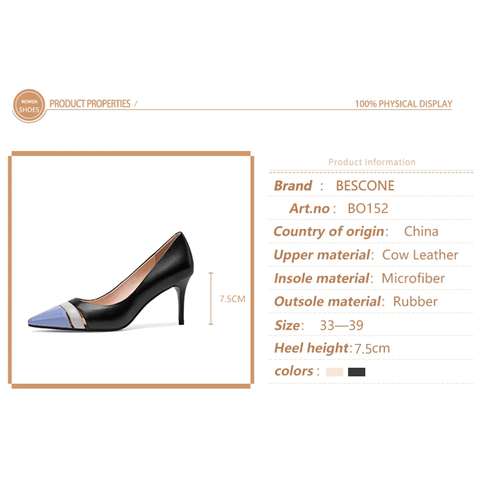 BESCONE/женские вечерние туфли наивысшего качества пикантные женские лодочки с