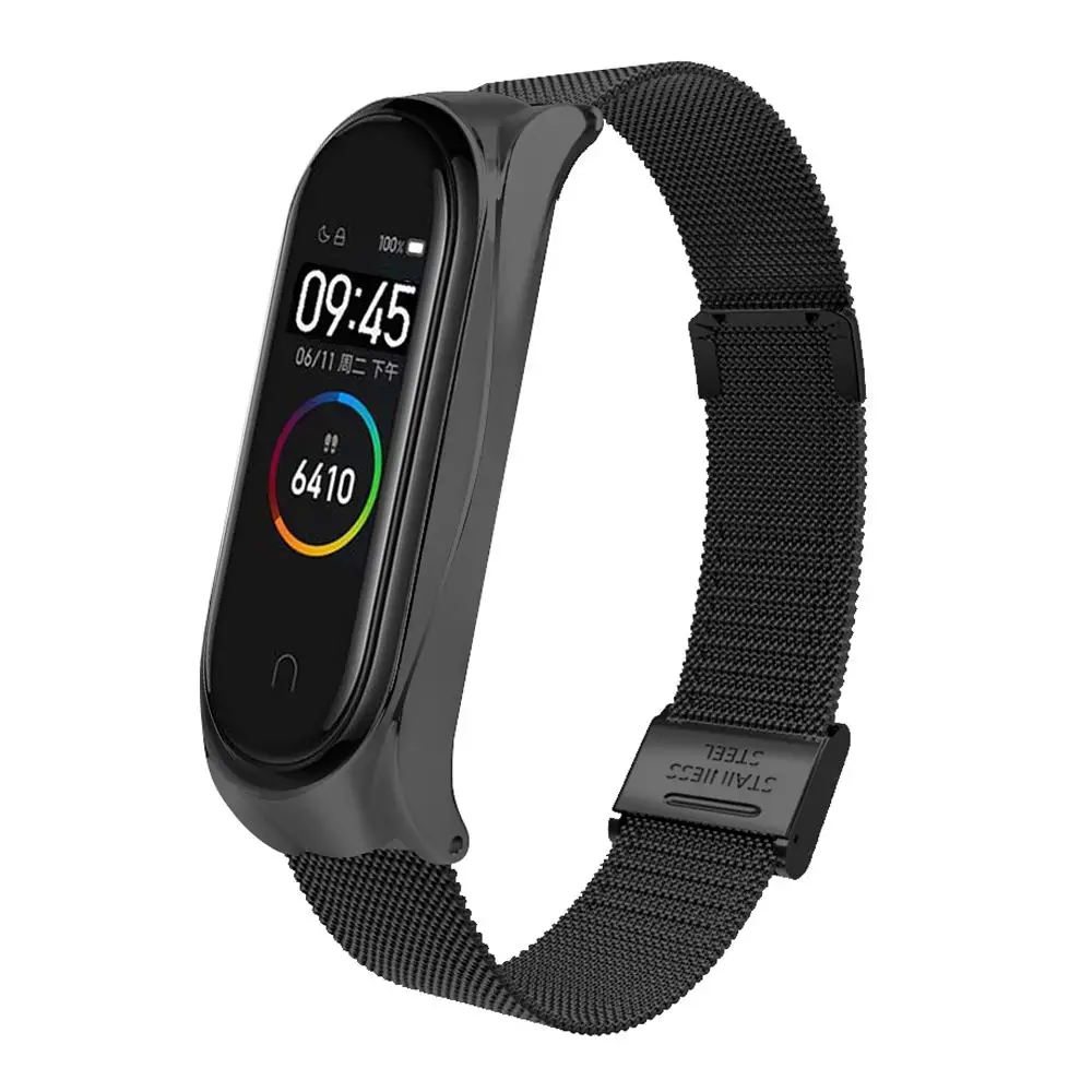 Металлический ремешок FIFATA для смарт часов Xiaomi Mi Band 4 браслет из нержавеющей стали