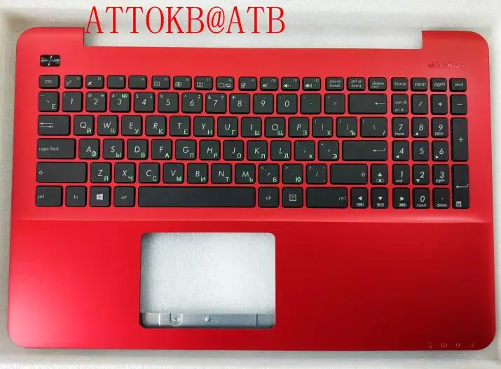 RED Новая русская клавиатура для ноутбука Asus X555 X555L A555L F555L R556L VM510L W519L Y583L R556 W509 клавиатура Упор для рук крышка с C - Цвет: RED
