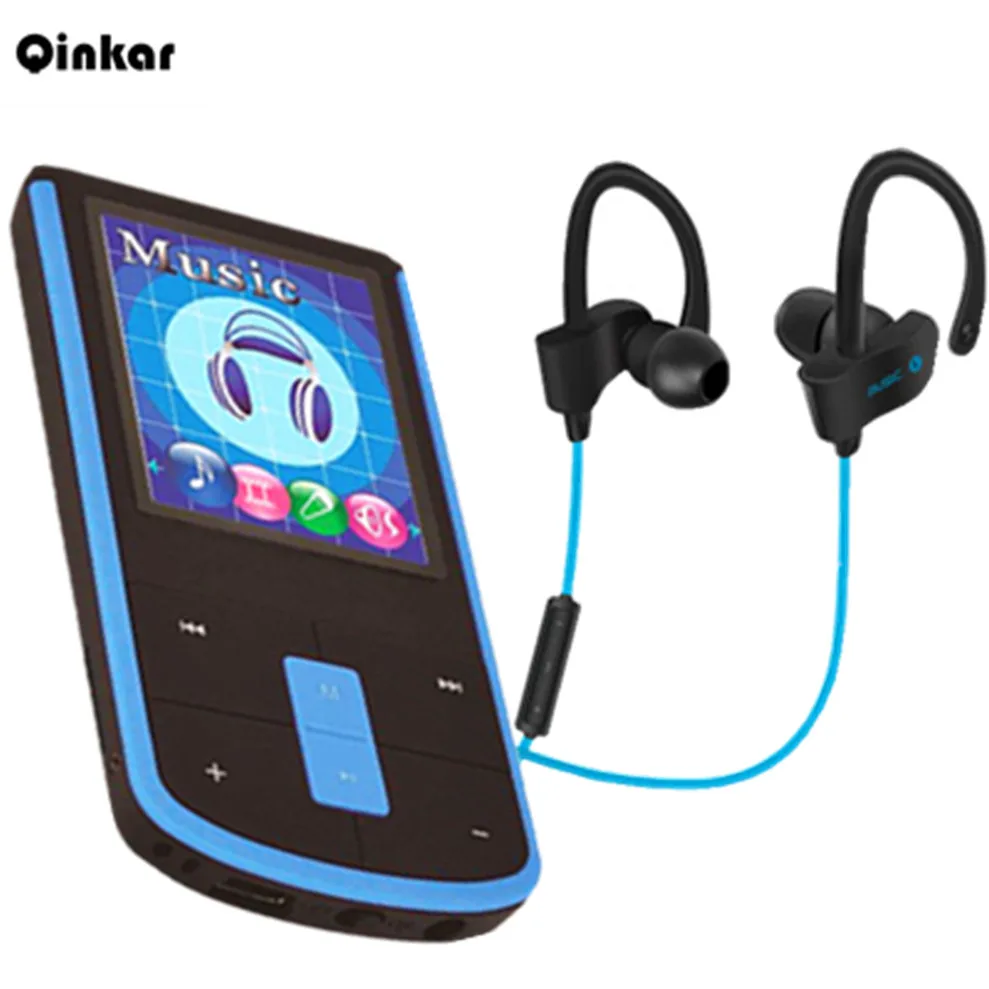 Qinkar bluetooth MP3 плеер Спорт BT388 + Bluetooth наушники BT спортивные беспроводные мини