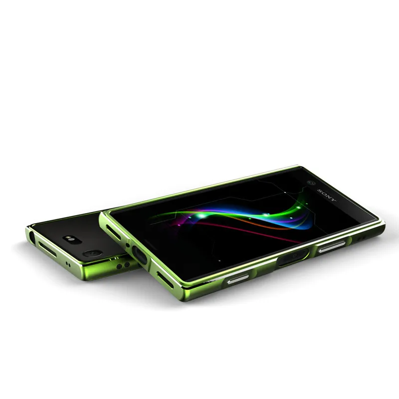 Для sony Xperia XZ1 Compact бампер Роскошный Алюминиевый металлический бампер рамка чехол для sony Xperia XZ1 Compact G8441 металлический чехол - Цвет: Зеленый