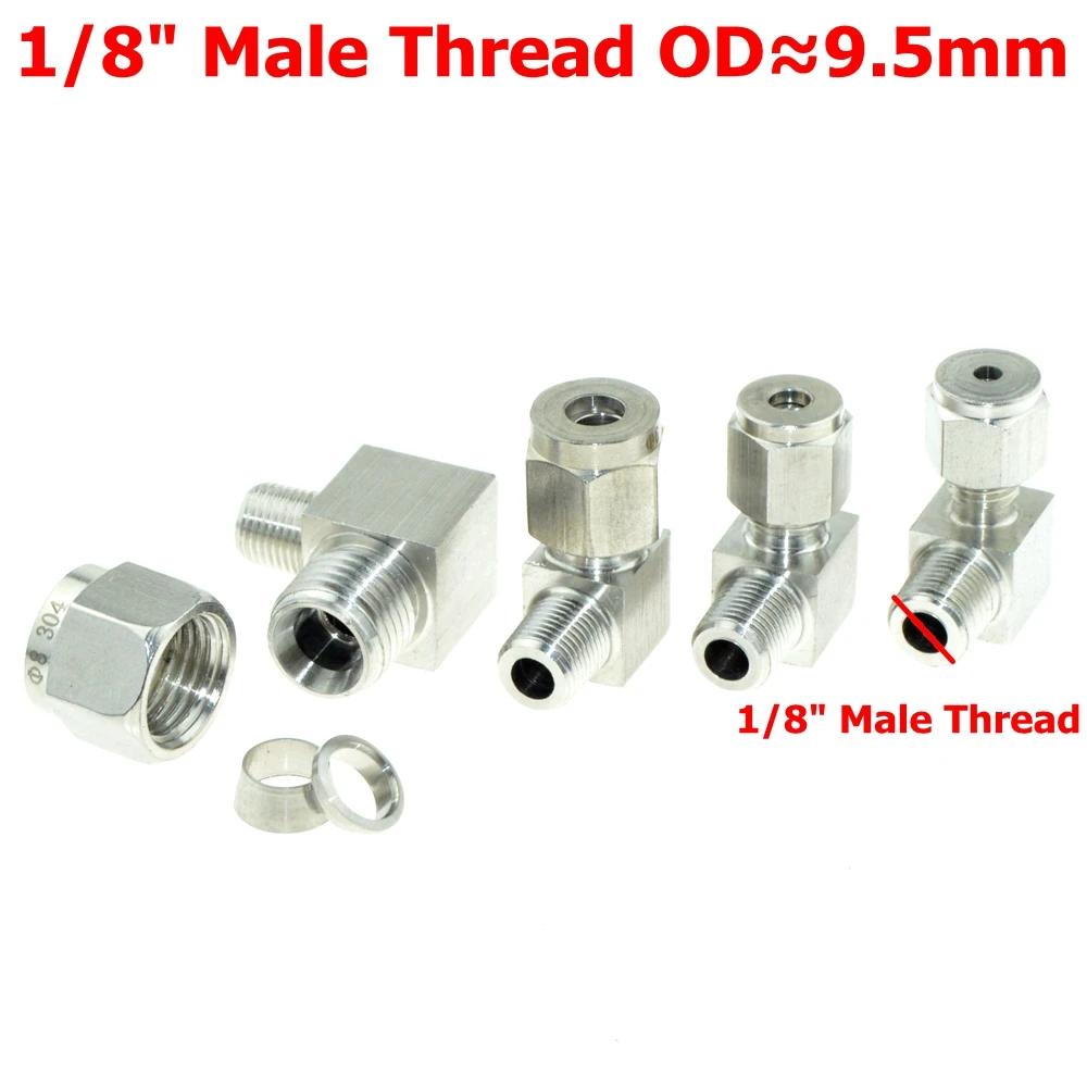 Нержавеющая сталь 304 резьба 1/4 &quot1/2&quot PT NPT наружная 8 мм 10 12 двойной наконечник