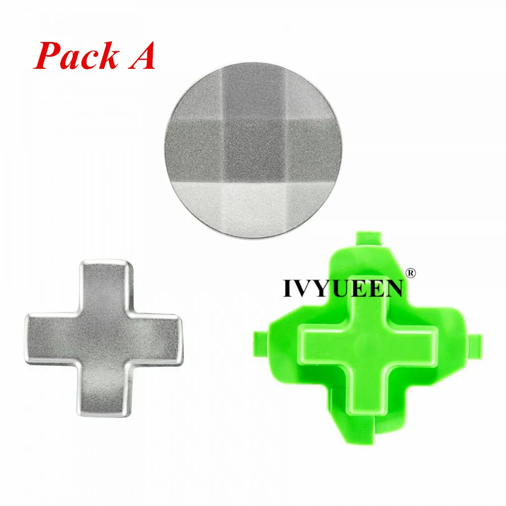 Pack A IVYUEEN металлические Dpads магнитные аналоговые пулевые кнопки Thumbsticks для XBox One X S Elite консоль с 4 веслами мод набор - Цвет: Pack A