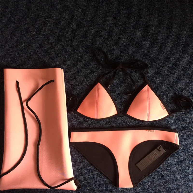 BIYISI Женский сексуальный неопреновый комплект бикини купальник бикини пляжная одежда 180
