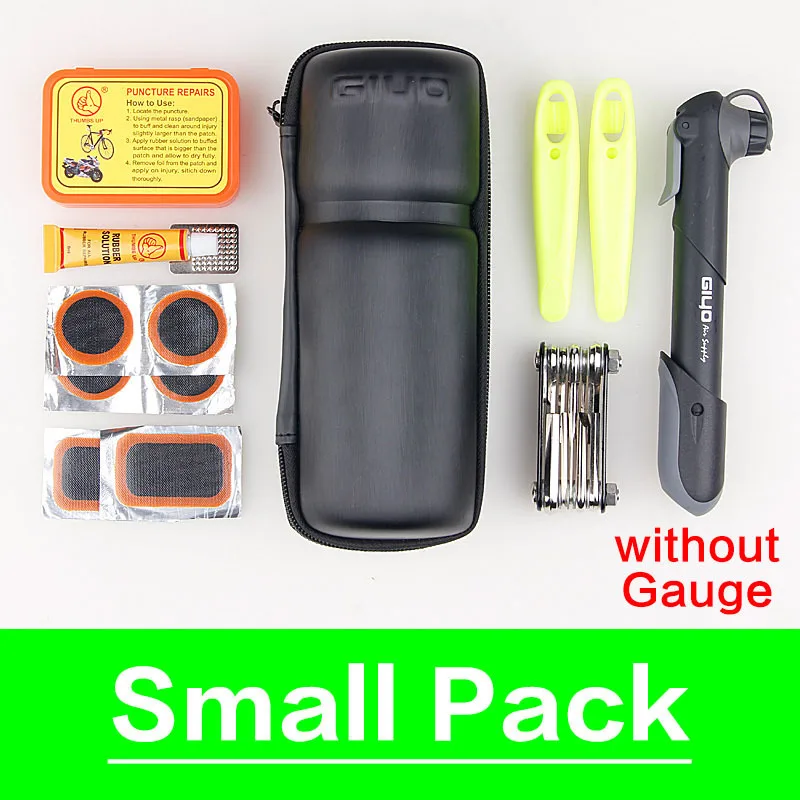 Small Tools Kit Комплект для ремонта велосипеда, сумка, переносные велосипедные Инструменты для ремонта шин, наборы для ремонта шин, многофункциональные велосипедные инструменты с мини-велосипедным насосом - Цвет: Small Tools Kit