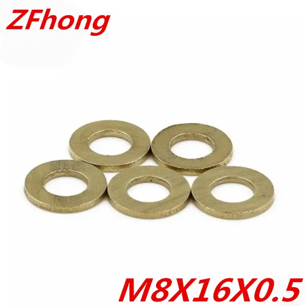 100 шт. M8 * 16*0 5 латунная плоская шайба прокладка|washer gasket|brass flat washerflat washer |