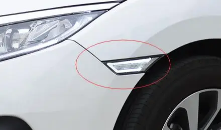 White CAPQX 2 шт. для Honda Civic Авто светодио дный светодиодный Fender боковой фонарь указатели поворота сбоку лампа - Испускаемый цвет: White