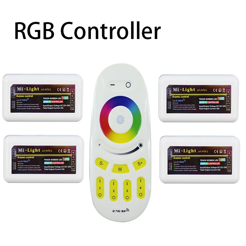 РЧ пульт дистанционного управления RGBW + 4x RGB светодиодный контроллер коробки