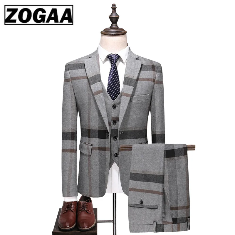 Мужской городской Модный высококачественный Британский клетчатый Свадебный