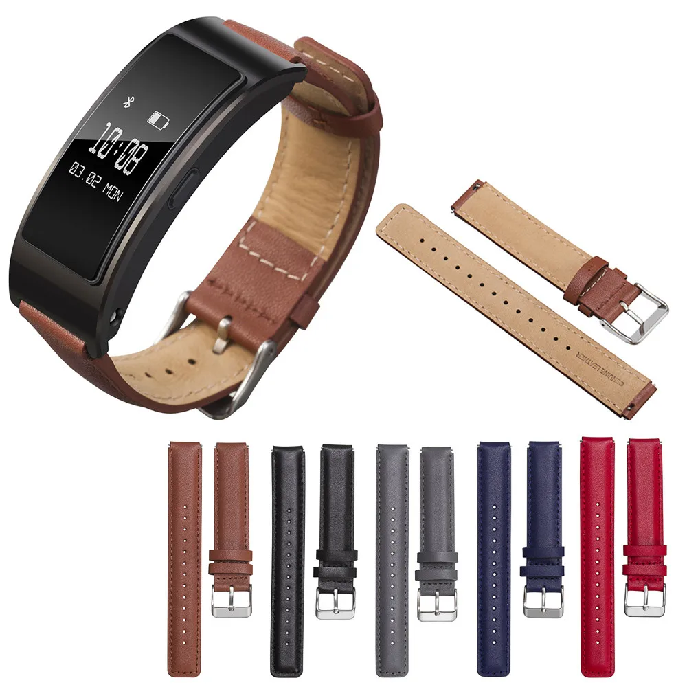 LANDFOX 150-220 мм кожаный ремешок аксессуар Браслет ремешок для Huawei talkband B3 мягкий мужской или женский ремешок для часов