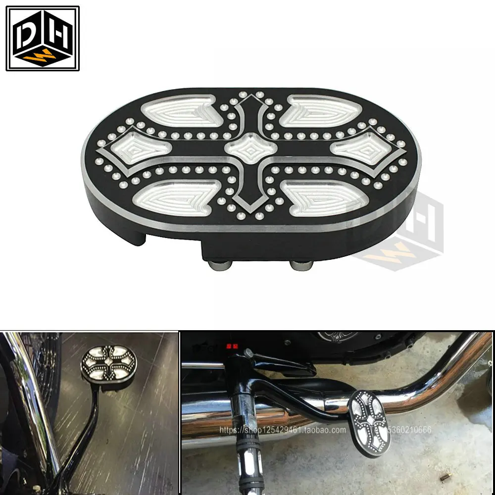 CNC мотоциклетная педаль для пассажирских ножек Harley XL883 XL1200 X48 x72 Dyna Road Cross Glide Softail