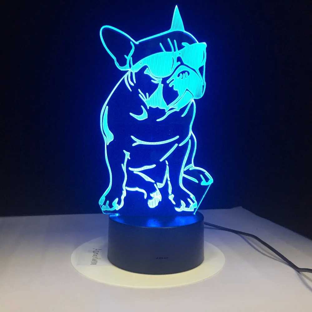 

Fashion Cool Dog 3d Lamp 7 Color Led Night Lamps For Kids Touch Led Usb Table Lampara Lampe Baby Sleeping Nightlight Drop Ship