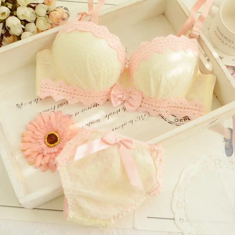 2015 новый толчок кружевной бюстгальтер комплект сладкий тонкая настройка молодая