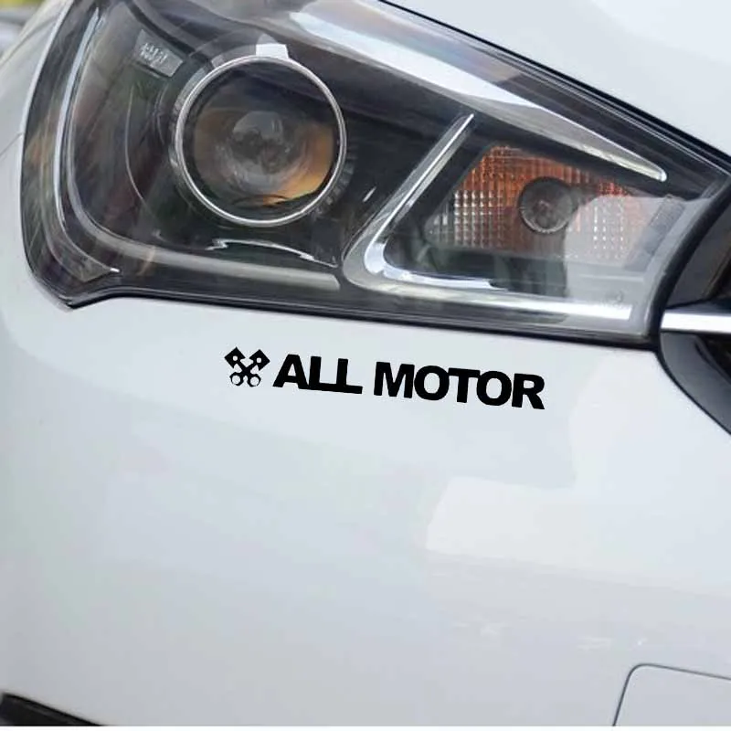 YJZT 13.9X1.7CM ALL MOTOR Funny Vinyl Decal Car Sticker Jdm Normally Aspirated Black/Silver C26-0013 | Автомобили и мотоциклы