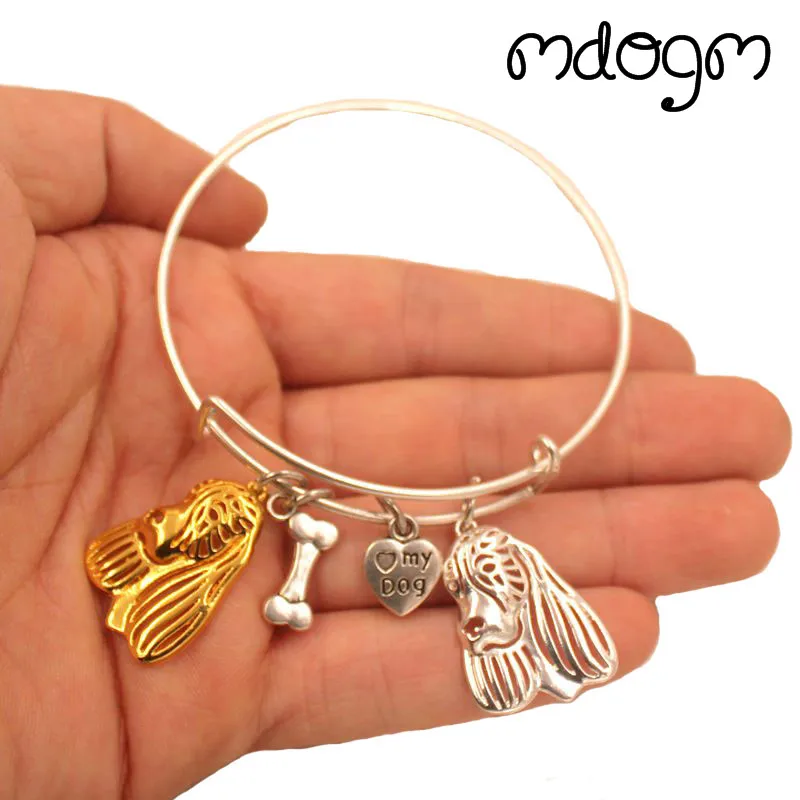 2019 животных браслет браслеты английский Спрингер-спаниель собака Любовь сплав