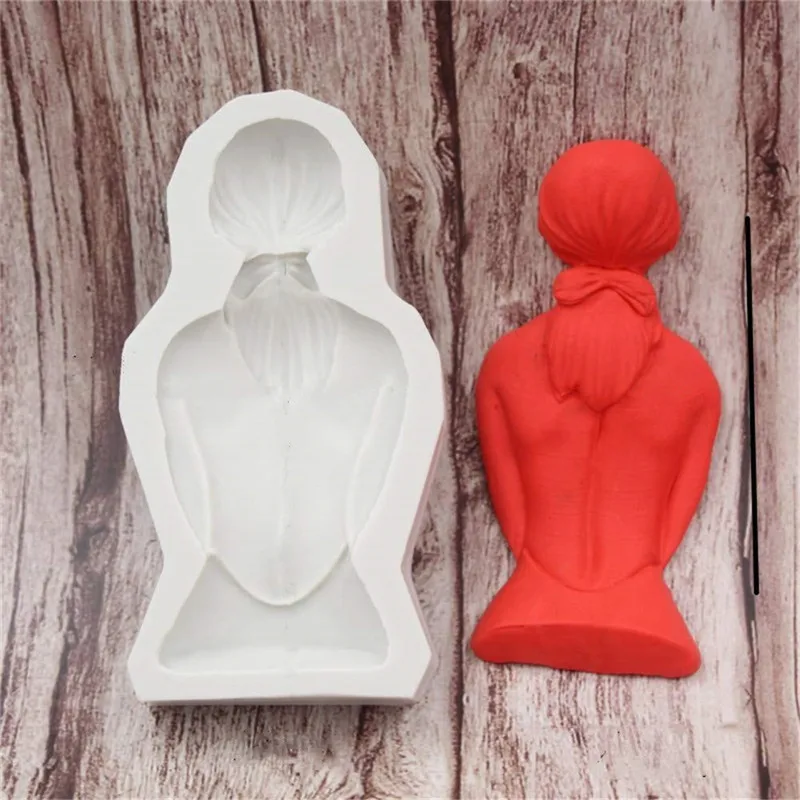 Новая 3D Дамская форма для выпечки силиконовая шоколадного фондана инструменты