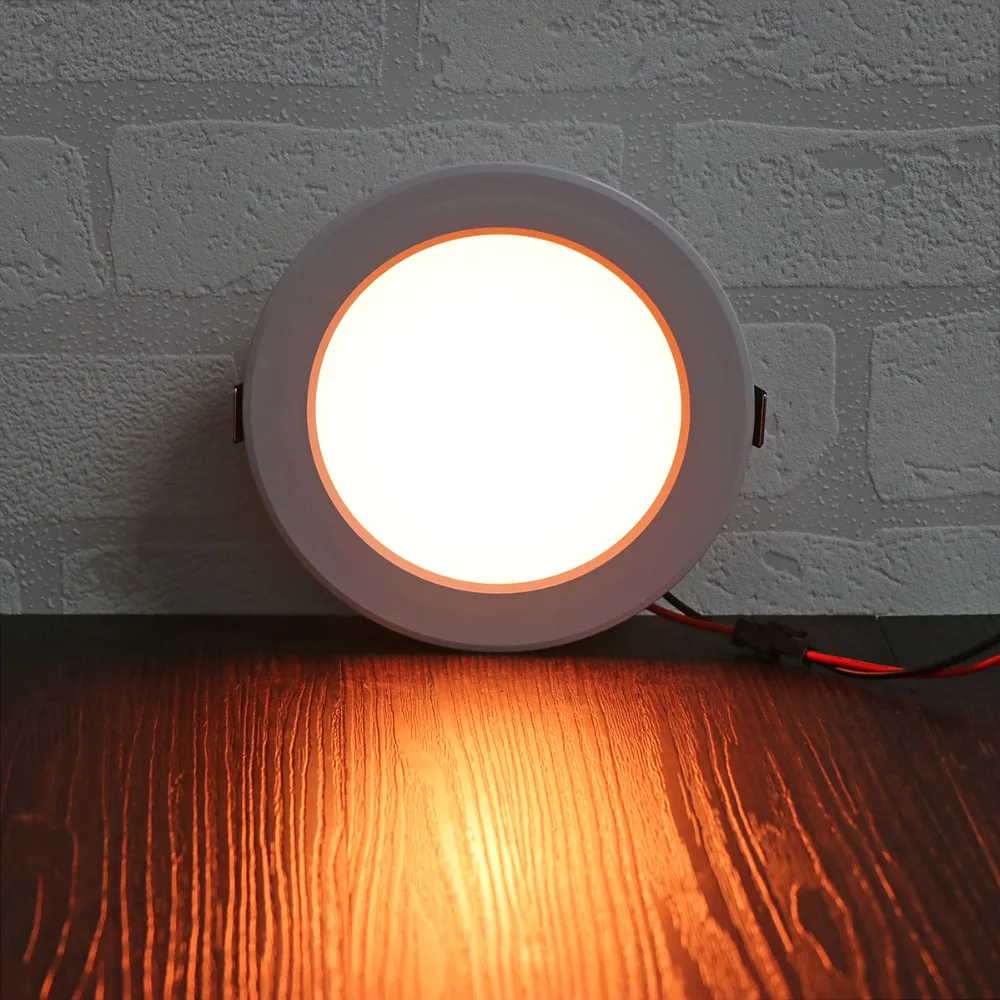LemonBest 5 Вт 10 Вт круглый rgb Светодиодный Панель свет concea светодиодный встраиваемые потолочный светильник AC 85-265 В для Офис украшения