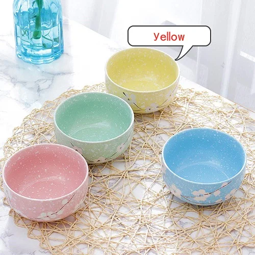 4 шт. чаши ложки китайский Стиль Керамика ужин красочные цвет зеленый синий чаша