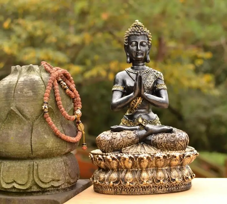 Wholesale Buddhist supplies # home good decorative Buddha art -2019 Southeast Asia Lotus Praying Sitting statue | Дом и сад