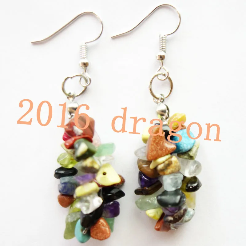 YUTENG пара резных 60х15 мм смесь природных камней серьги LL07|earring crystal|earring lotearings |