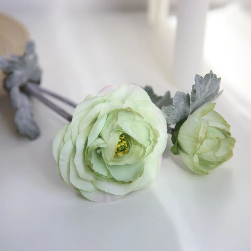 STAR FLOWER 1 PCS Artificial 4 Flower Heads Ranunculus asiaticus Peony Silk Flowers Wedding Home Decoration Gift 02061 | Дом и сад