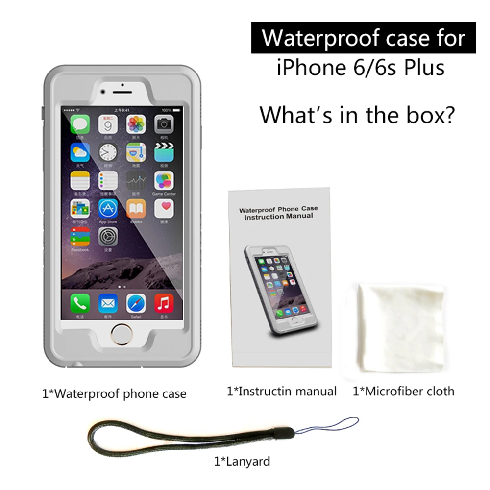 Чехол для iPhone 6S plus водонепроницаемый чехол телефона защита от ударов плавания 6