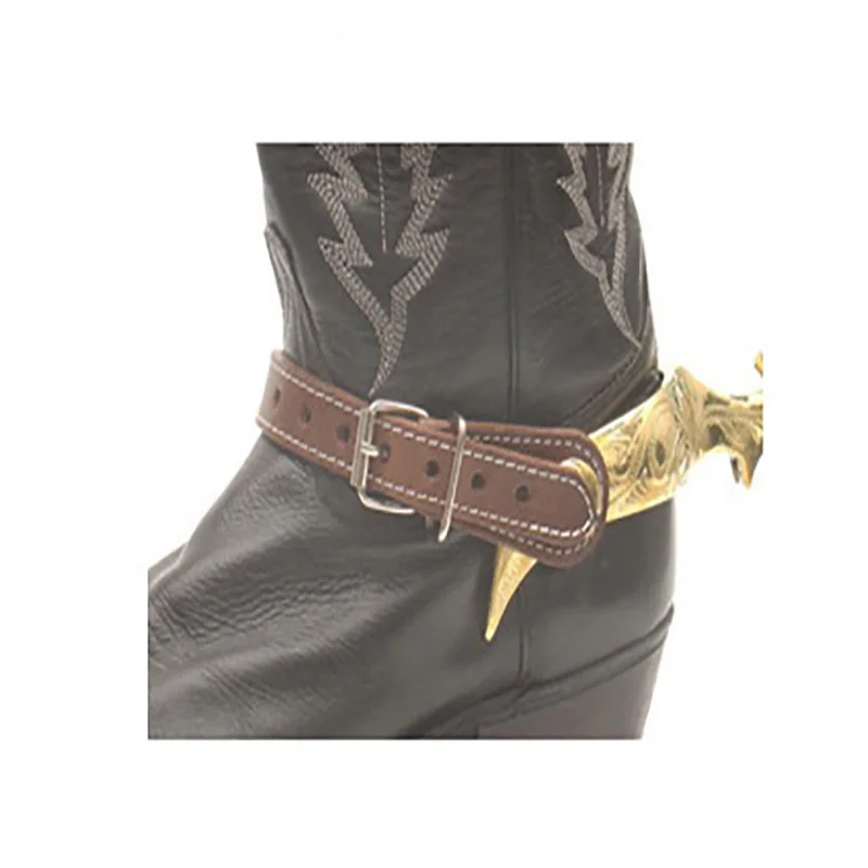 Ездовые шпоры с кожаным ремешком для верховой езды античные ковбойские ботинки