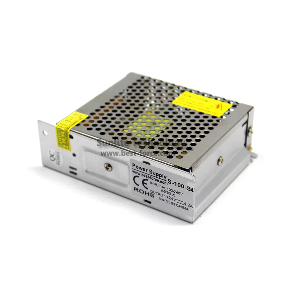 Одиночный выход импульсный источник питания 24 В 4.2A 100 Вт AC100 240V к DC24V Светодиодный
