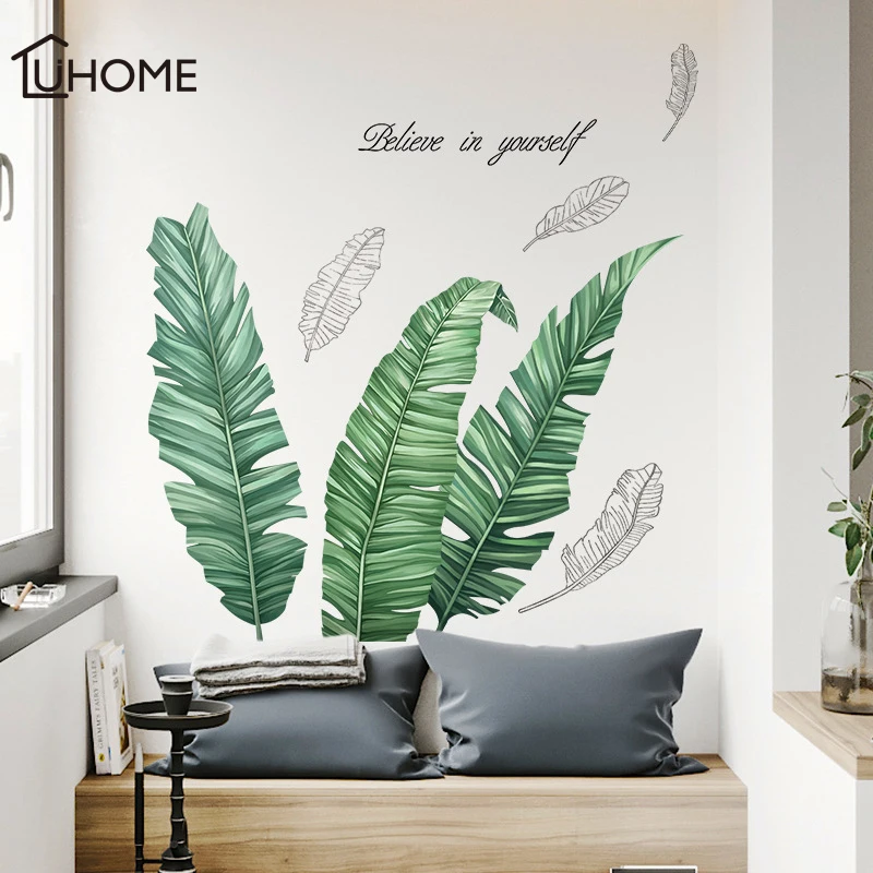 Творческие зеленые листья банана фотообои сделай сам с большими листьями