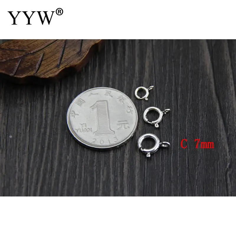 c 7mm 3 шт./лот, аксессуары, застежки, фурнитура, пряжка, 925 пробы, серебро, омаровый коготь, застежки для ювелирных изделий, ожерелья, браслетов - Цвет: c 7mm