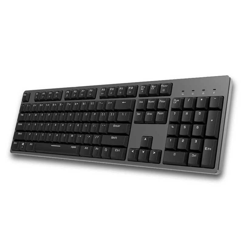 Черный Новинка Rapoo MT700 перезаряжаемая многомодельная офисная механическая клавиатура с подсветкой для Windows и Mac OS Двойная система - Цвет: Черный