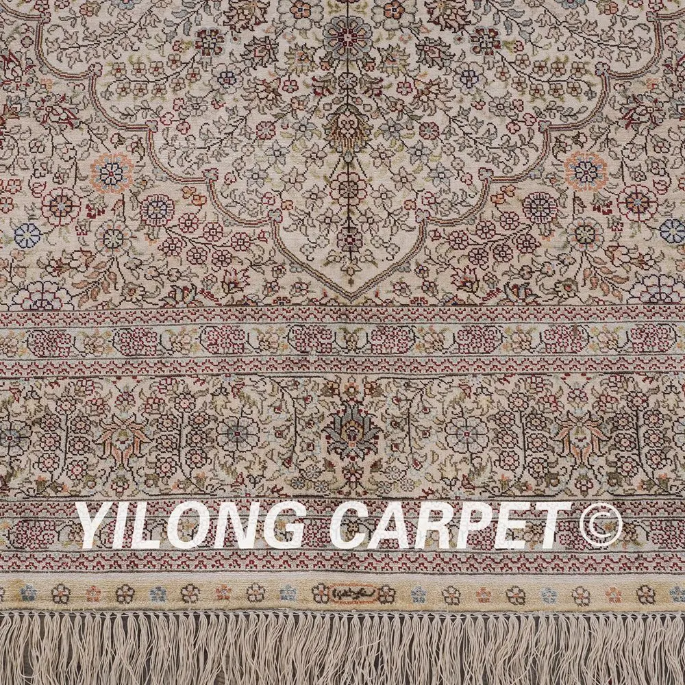 Yilong 5 'x 8' ручной работы персидские ковры цвета слоновой кости античный