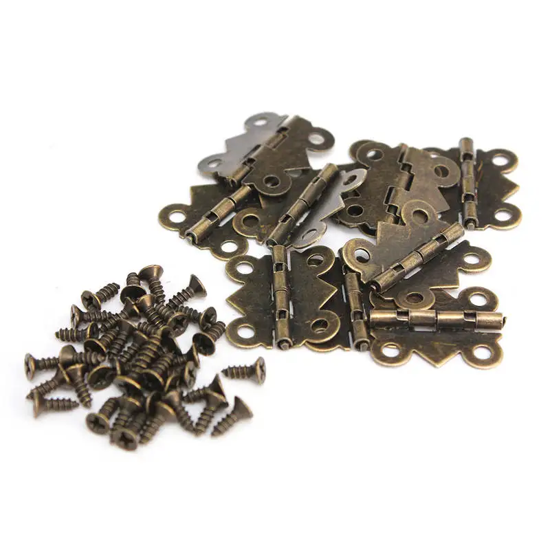 Античный металлический шкаф медные петли мелкие для ювелирных коробок