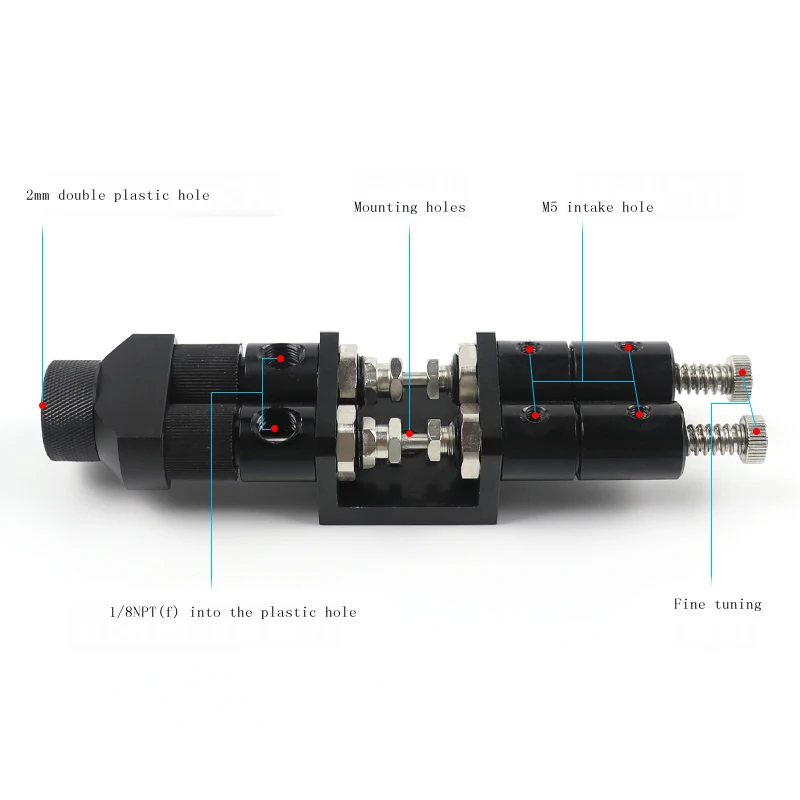 1L Two-liquid large flow dispensing valve set digital display dispenser + 304 stainless steel pressure tank |