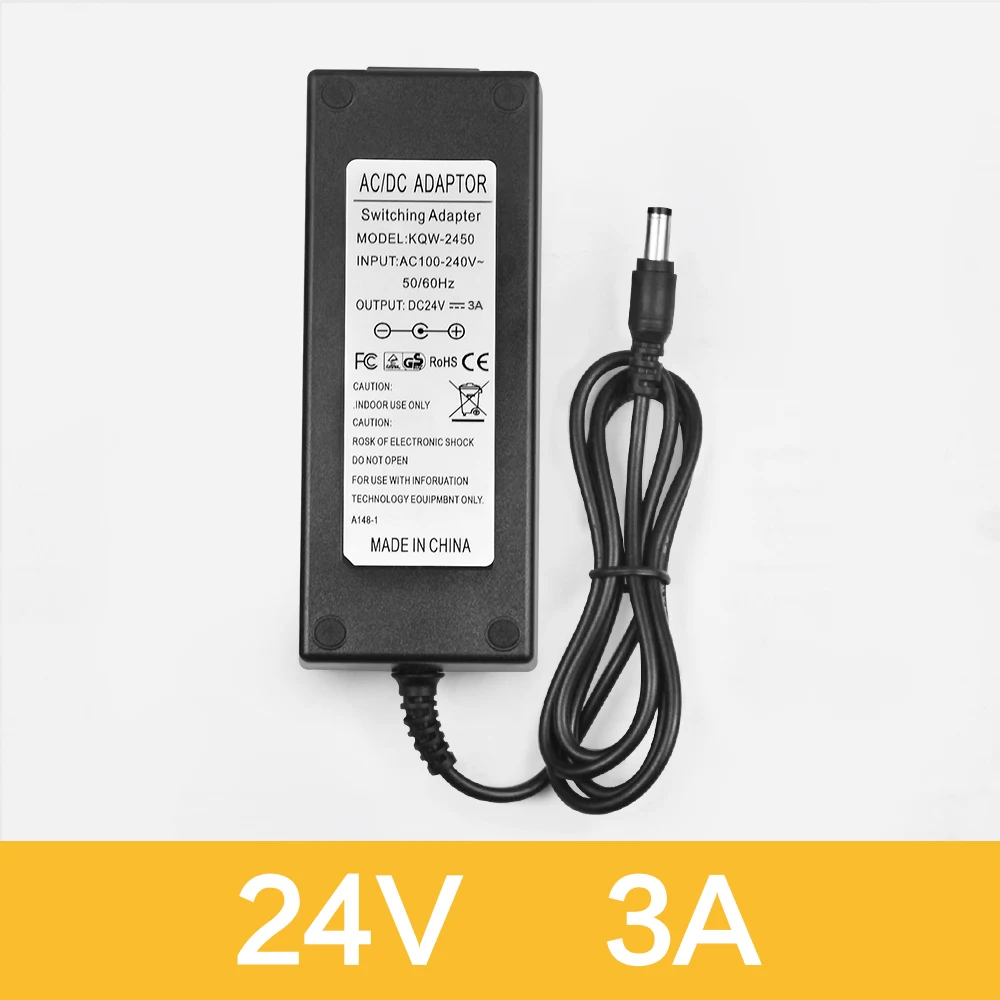 24V 3A DC 5 в 12 В 24 В 1A 2A 3A 5A 6A 8A адаптер питания DC 5 12 24 В вольт Трансформаторы освещения Светодиодный драйвер адаптер питания полосы лампы - Цвет: 24V 3A