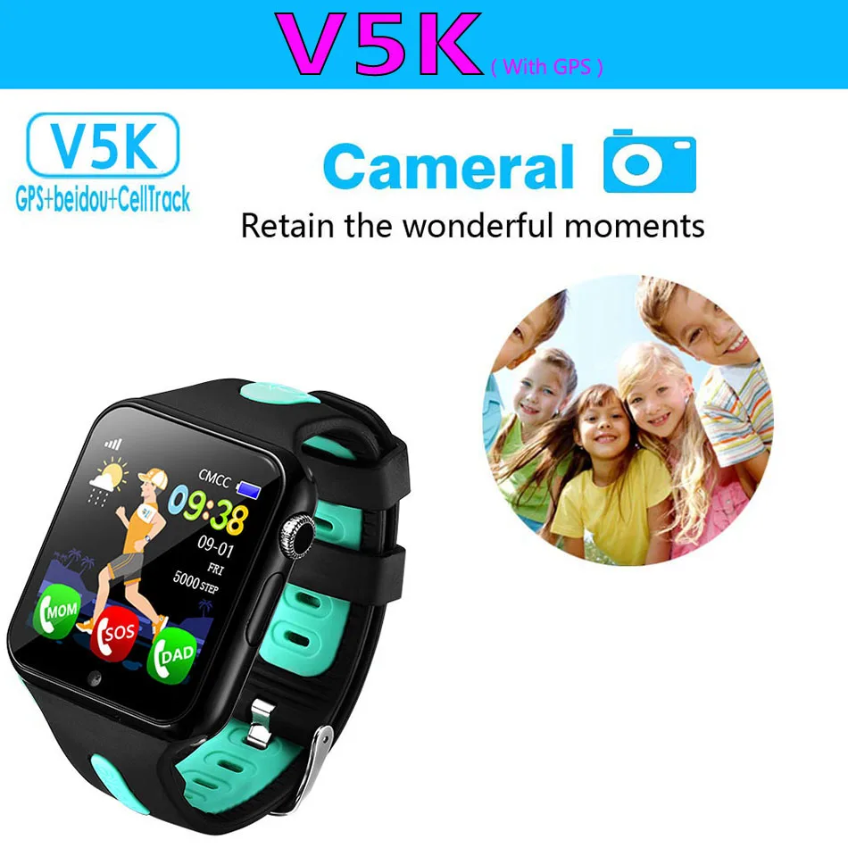 V5K GPS Смарт часы, V5+ V5 Plus LBS, Детская безопасность анти-потеря трекер жизни водонепроницаемый 1,54 ''экран Камера ребенок безопасный SOS часы