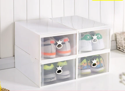 Drawer white(Men) Высокое качество, толстые коробки для обуви, органайзер, Прозрачная комбинация для мужчин и женщин, пластиковая коробка для хранения обуви, DHL, 30 шт - Цвет: Drawer white(Men)