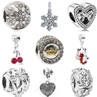 Btuamb новые модные подвески в виде сердца, стрекозы, кленового листа, кролика, цветка, бусины для браслетов Pandora, ожерелья для женщин, ювелирные изделия для рукоделия