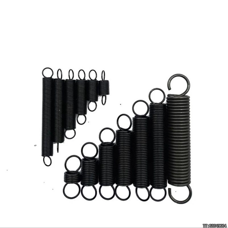 

10pcs small pull spring tension spring stainless steel stretch galvanized spring with hook open hoook wire diameter 0.3 0.4 0.5